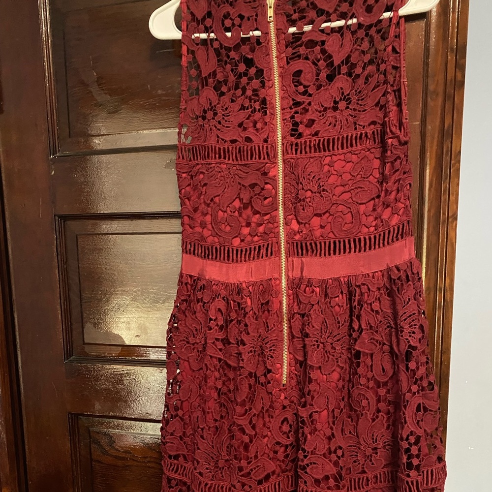 Maroon lace dress